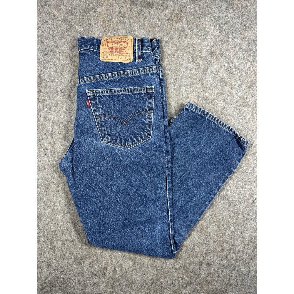 Levi's 517 Jeans Mens 32x27 Actual Blue Bootcut Denim W33 L29 Y2K